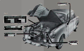 Mercedes Benz 220 Ponton VIN location